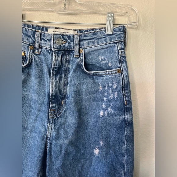 &DENIM 90s Distressed Straight Medium Wash Leg Jeans Women’s Size 2 - Picture 5 of 16